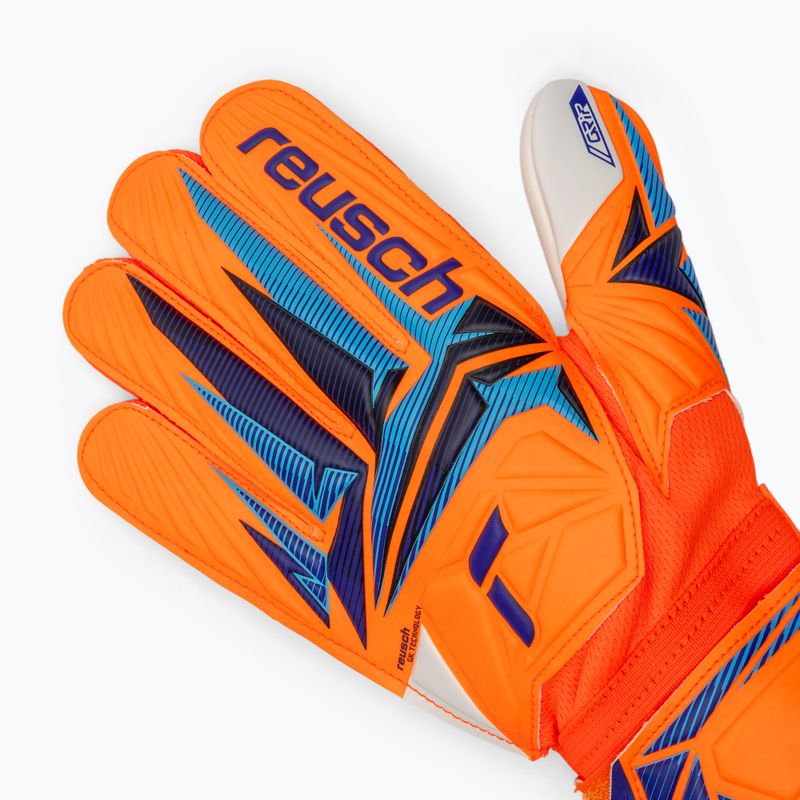 Rękawice bramkarskie dziecięce Reusch Attrakt Grip Junior shocking orange/blue 4