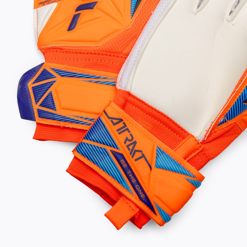 Rękawice bramkarskie dziecięce Reusch Attrakt Advance Junior shocking orange/blue 5