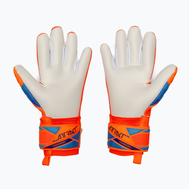 Rękawice bramkarskie dziecięce Reusch Attrakt Freegel Advance Junior shocking orange/blue 3