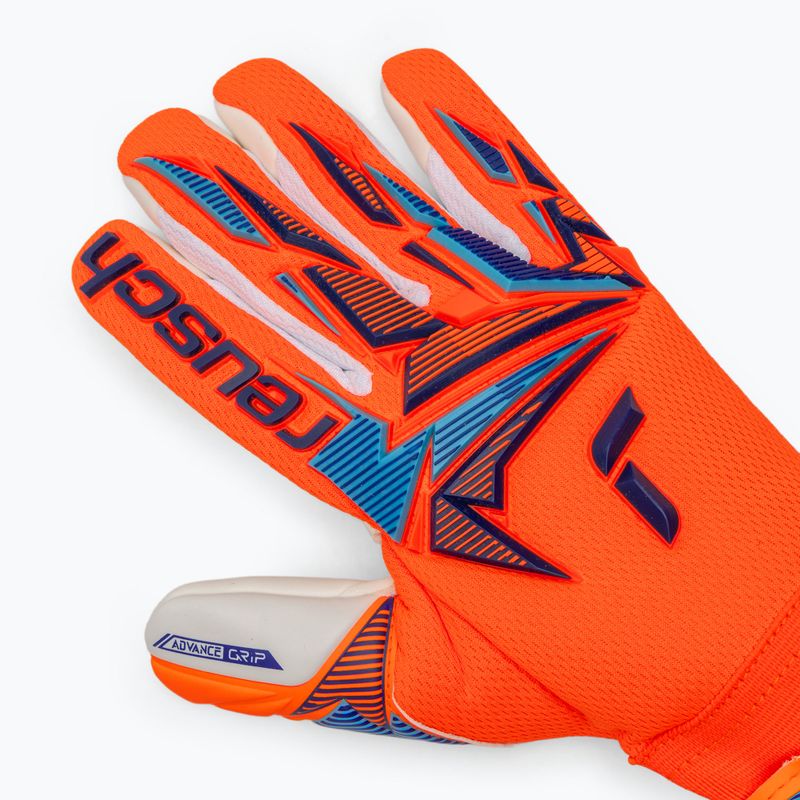 Rękawice bramkarskie dziecięce Reusch Attrakt Freegel Advance Junior shocking orange/blue 4