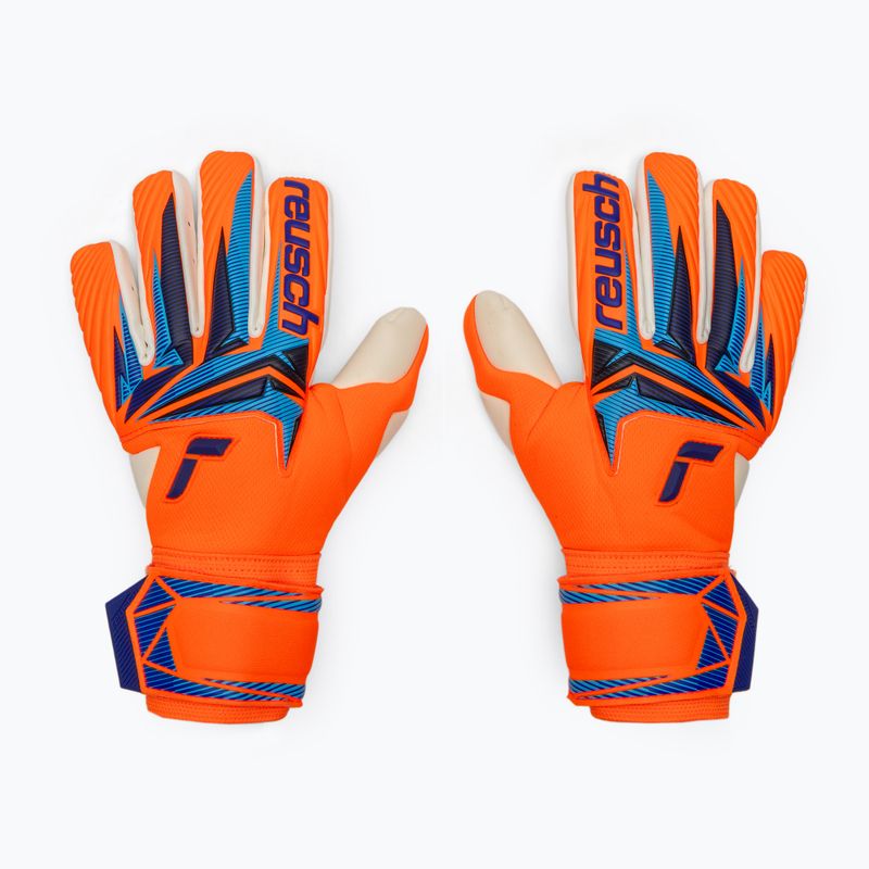 Rękawice bramkarskie Reusch Attrakt Gold X NC shocking orange/blue 2