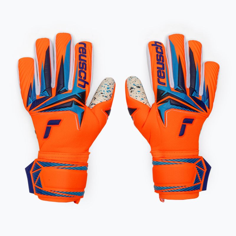 Rękawice bramkarskie Reusch Attrakt Fusion NC shocking orange/blue 2