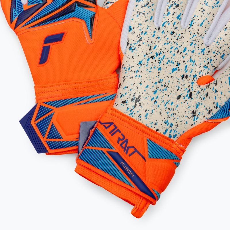 Rękawice bramkarskie Reusch Attrakt Fusion NC shocking orange/blue 5