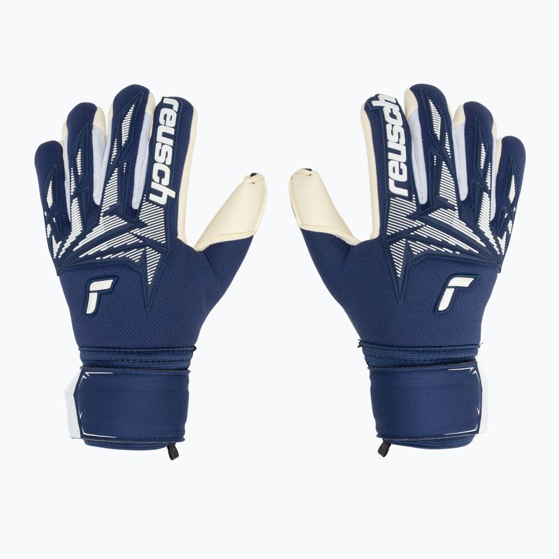 Rękawice bramkarskie Reusch Attrakt Freegel Gold X Finger Support Junior premium blue/white 2