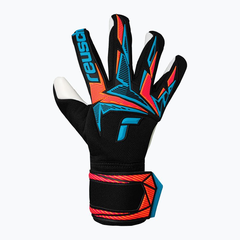 Rękawice bramkarskie Reusch Attrakt Freegel Advance black/aqua blue/shocking orange 2