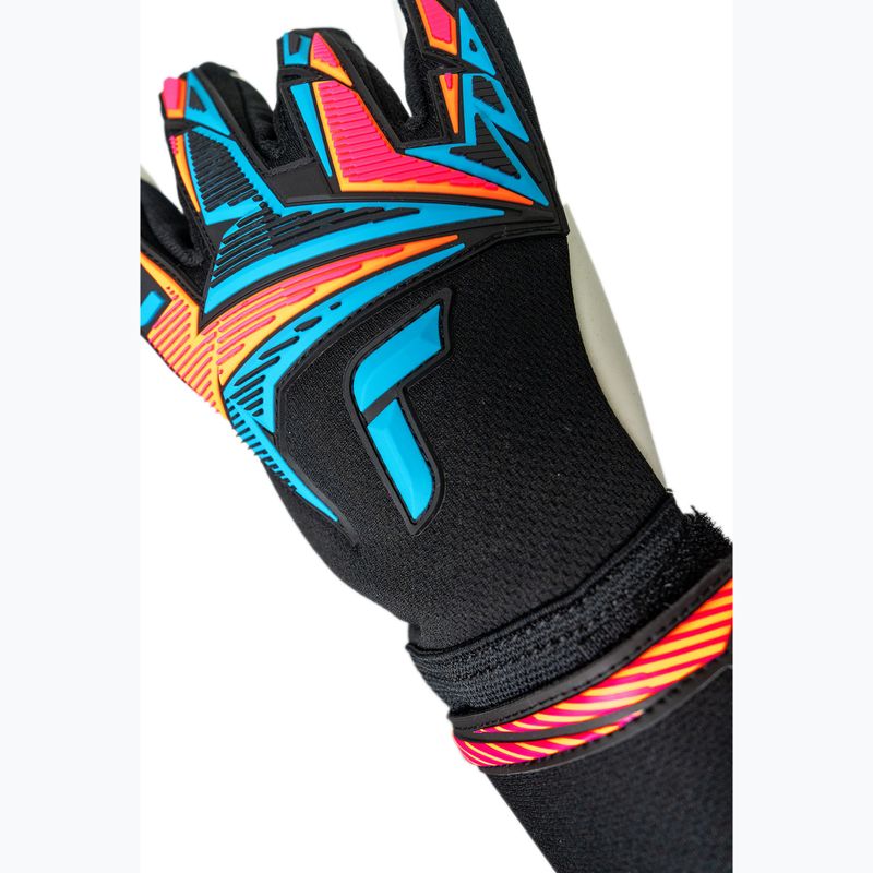 Rękawice bramkarskie Reusch Attrakt Freegel Advance black/aqua blue/shocking orange 5