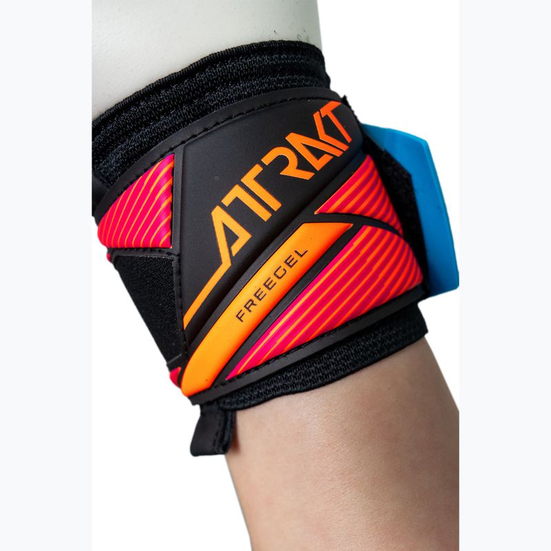 Rękawice bramkarskie Reusch Attrakt Freegel Advance black/aqua blue/shocking orange 8
