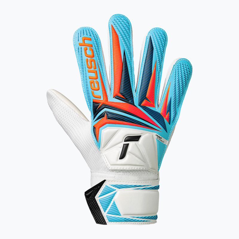 Rękawice bramkarskie dziecięce Reusch Attrakt Starter Solid Junior white/light blue 2