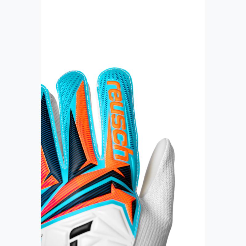 Rękawice bramkarskie dziecięce Reusch Attrakt Starter Solid Junior white/light blue 5