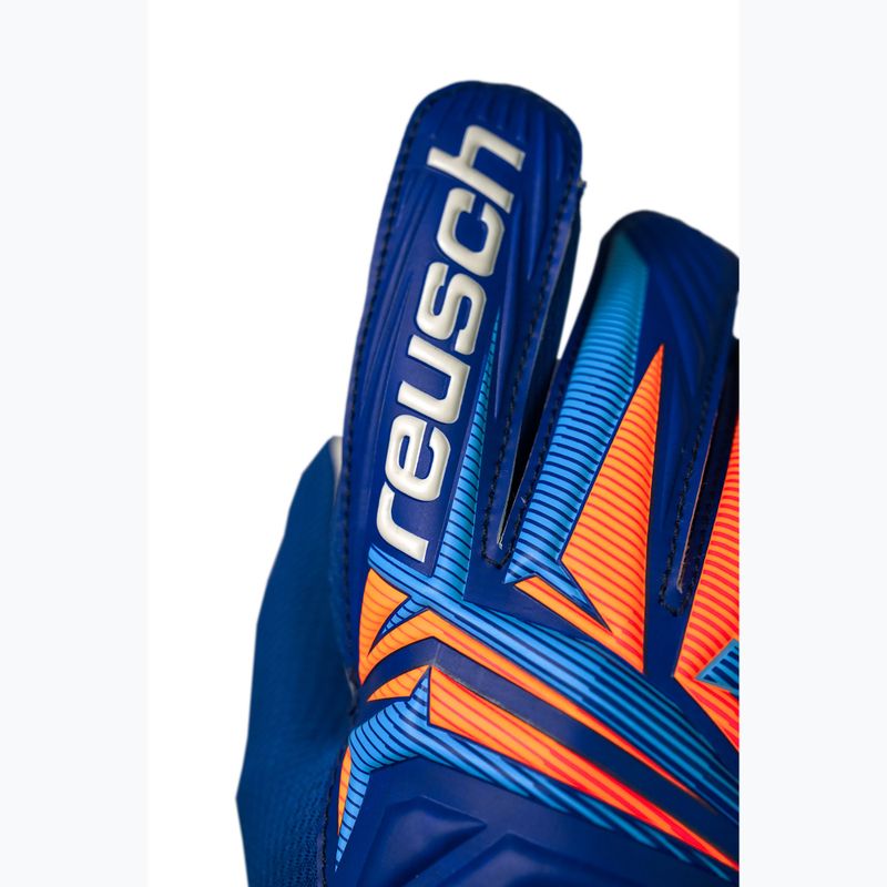 Rękawice bramkarskie dziecięce Reusch Attrakt Starter Solid Junior sharp blue/white/shocking orange 5
