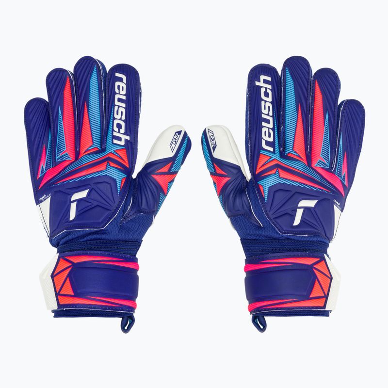 Rękawice bramkarskie dziecięce Reusch Attrakt Grip Junior sharp blue/white/shocking orange 2