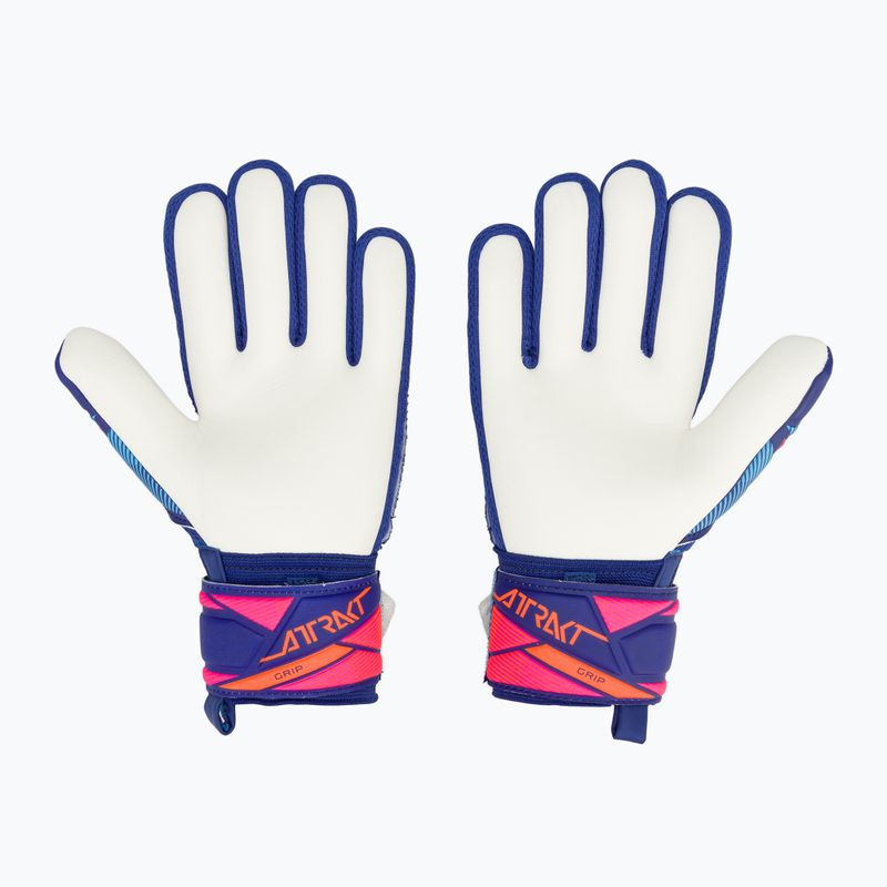 Rękawice bramkarskie dziecięce Reusch Attrakt Grip Junior sharp blue/white/shocking orange 3
