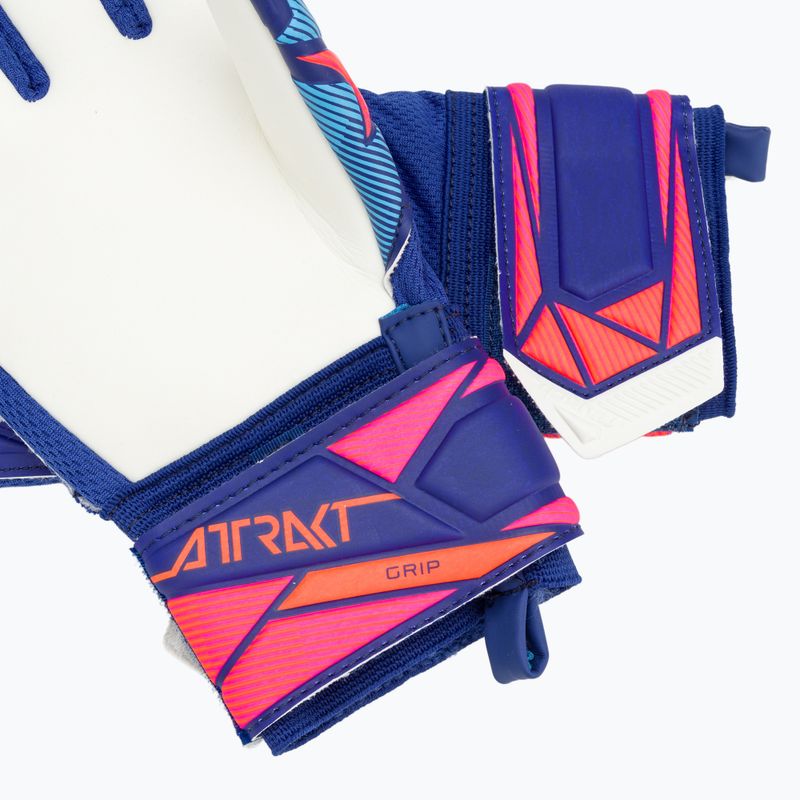 Rękawice bramkarskie dziecięce Reusch Attrakt Grip Junior sharp blue/white/shocking orange 6