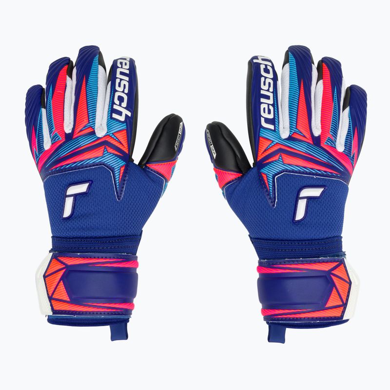 Rękawice bramkarskie dziecięce Reusch Attrakt Infinity Evolution NC Junior sharp blue/shocking orange/black 2