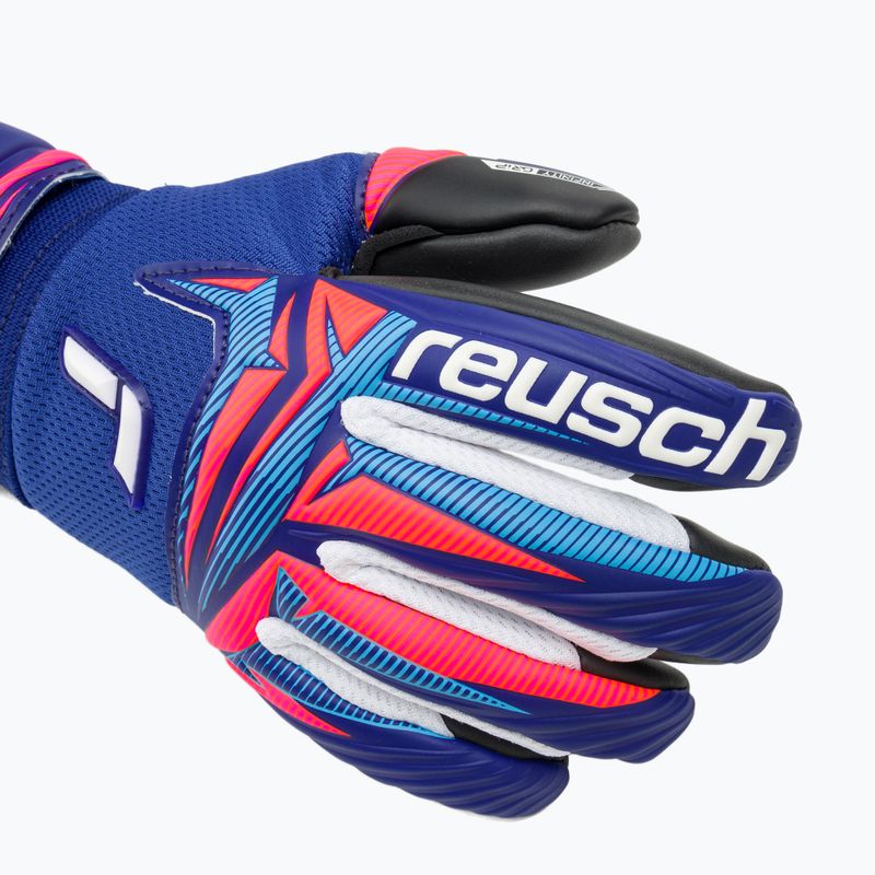 Rękawice bramkarskie dziecięce Reusch Attrakt Infinity Evolution NC Junior sharp blue/shocking orange/black 4