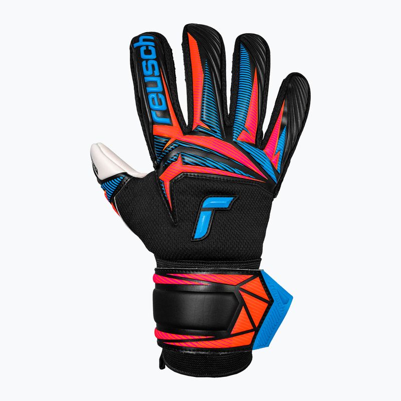 Rękawice bramkarskie Reusch Attrakt Advance black/aqua blue/shocking orange 2