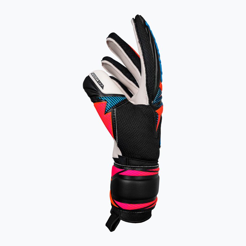 Rękawice bramkarskie Reusch Attrakt Advance black/aqua blue/shocking orange 4