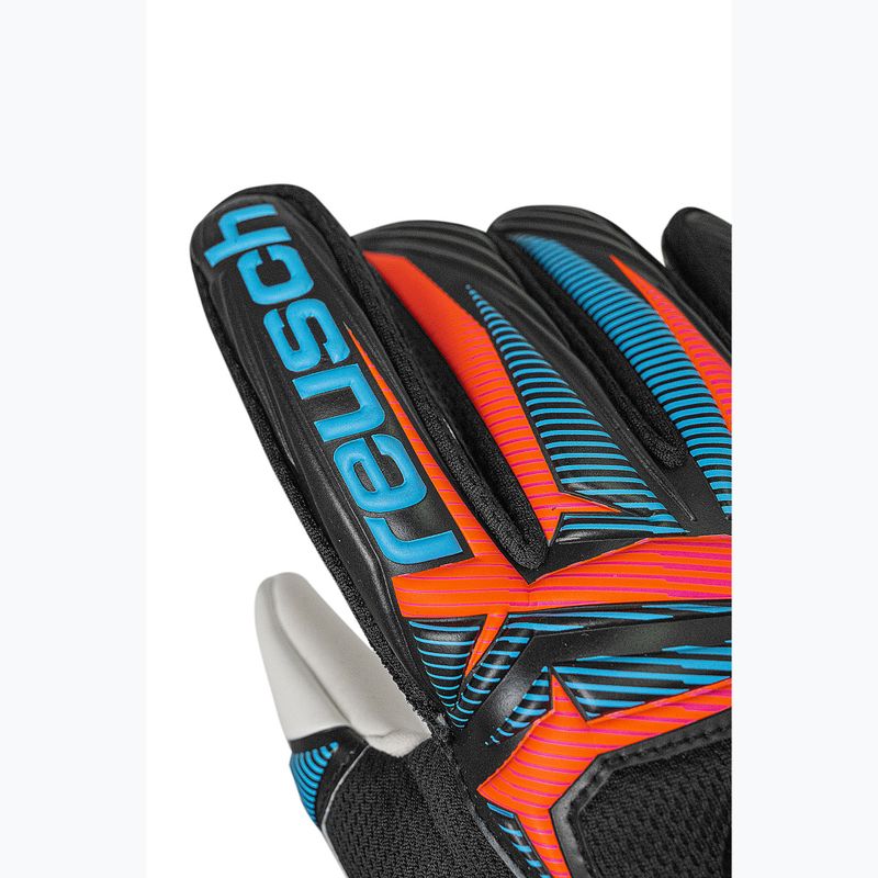 Rękawice bramkarskie Reusch Attrakt Advance black/aqua blue/shocking orange 5