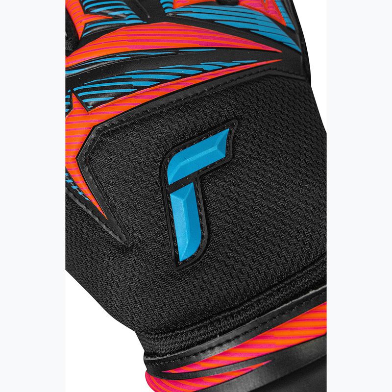 Rękawice bramkarskie Reusch Attrakt Advance black/aqua blue/shocking orange 6