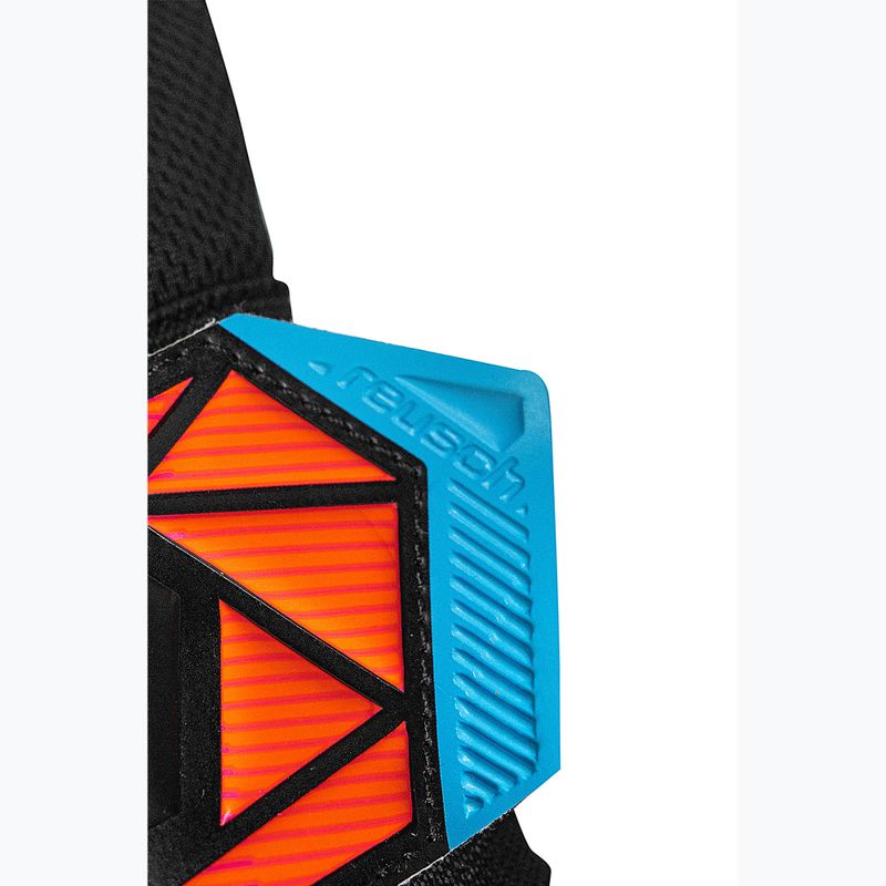 Rękawice bramkarskie Reusch Attrakt Advance black/aqua blue/shocking orange 7