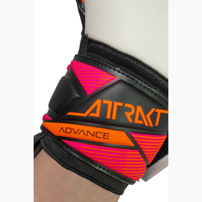Rękawice bramkarskie Reusch Attrakt Advance black/aqua blue/shocking orange 8