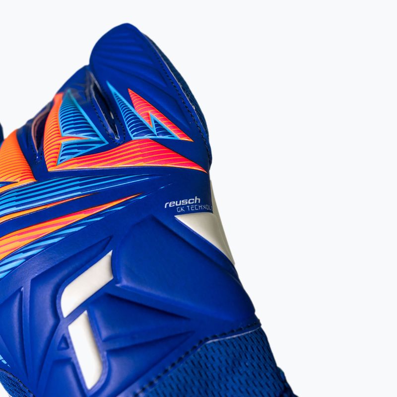 Rękawice bramkarskie Reusch Attrakt Grip sharp blue/white/shocking orange 6