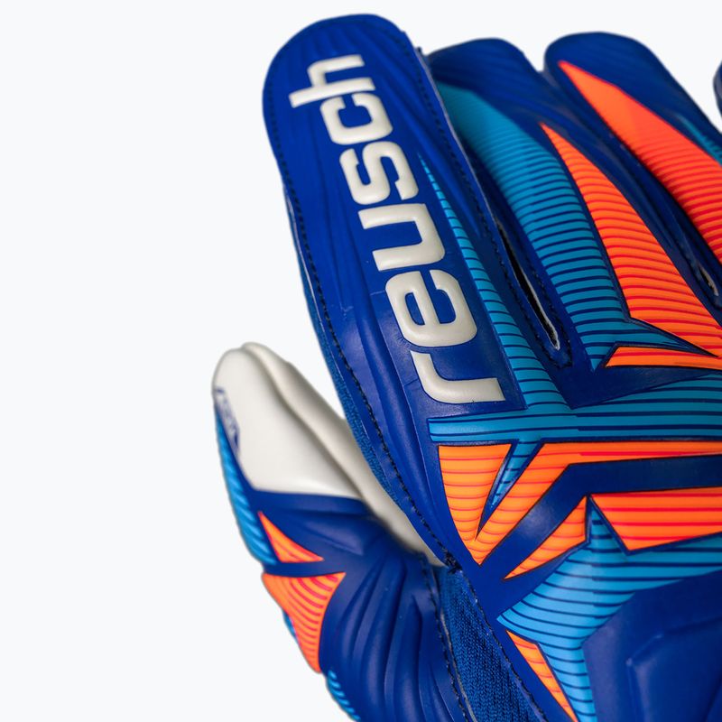 Rękawice bramkarskie Reusch Attrakt Grip sharp blue/white/shocking orange 7