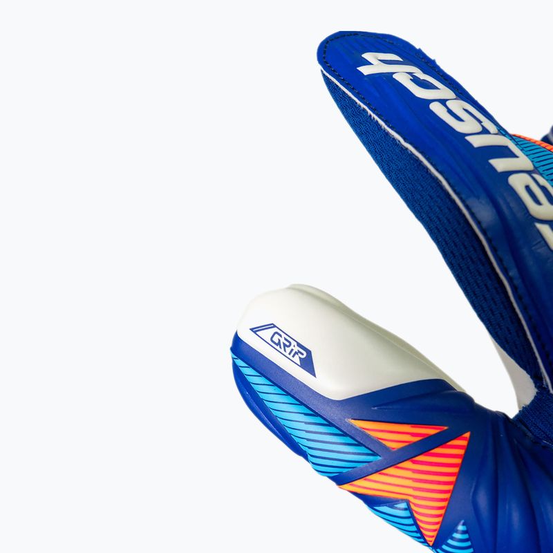 Rękawice bramkarskie Reusch Attrakt Grip sharp blue/white/shocking orange 8