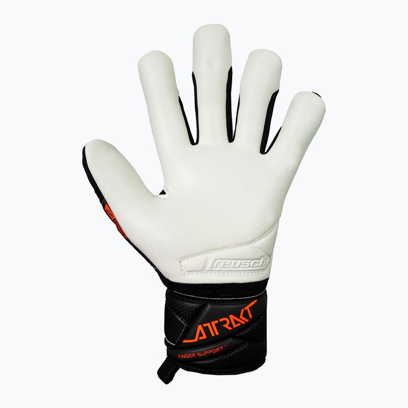 Rękawice bramkarskie Reusch Attrakt Advance Finger Support black/shocking orange 3