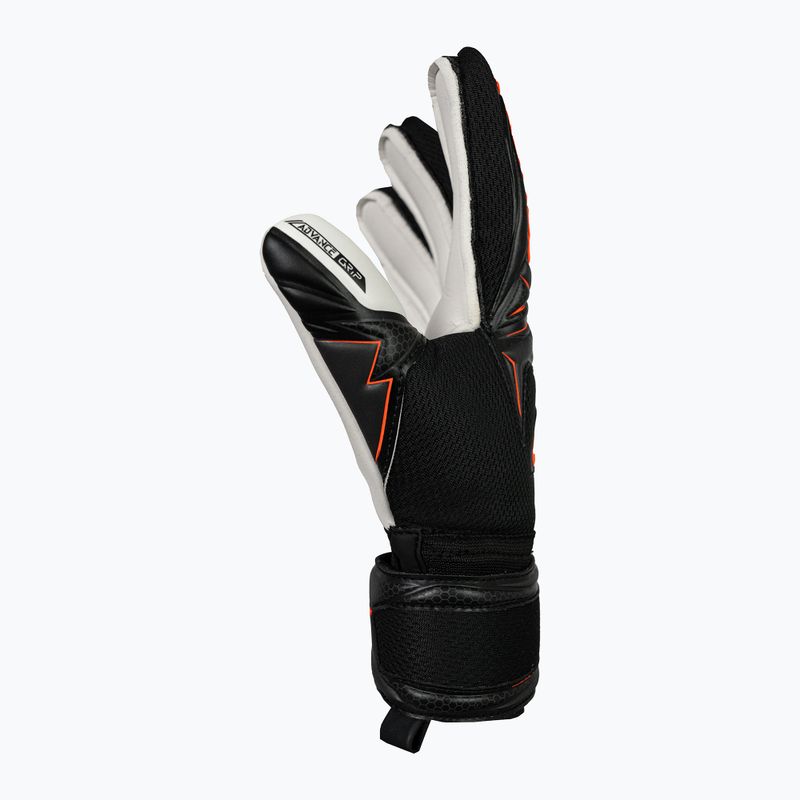 Rękawice bramkarskie dziecięce Reusch Attrakt Advance Finger Support Junior black/shocking orange 4