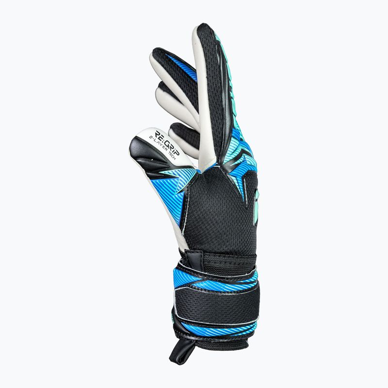Rękawice bramkarskie dziecięce Reusch Attrakt RE:GRIP NC Junior black/ocean light 5