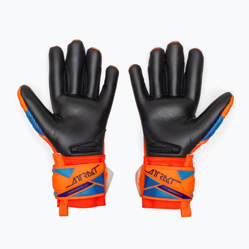 Rękawice bramkarskie dziecięce Reusch Attrakt Infinity Evolution NC Junior shocking orange/blue/black 3