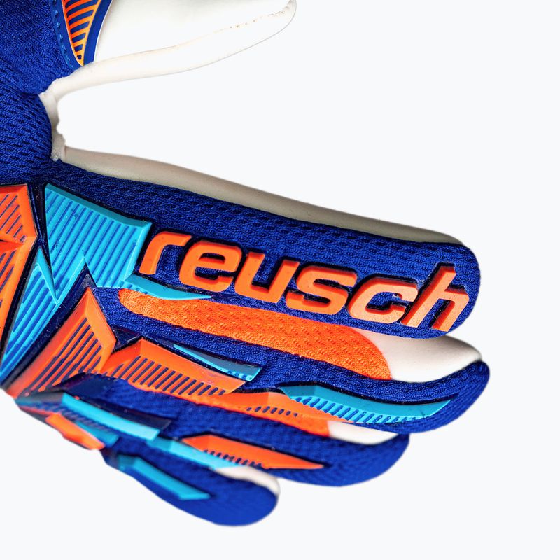 Rękawice bramkarskie dziecięce Reusch Attrakt Freegel Advance Junior sharp blue/shocking orange 6