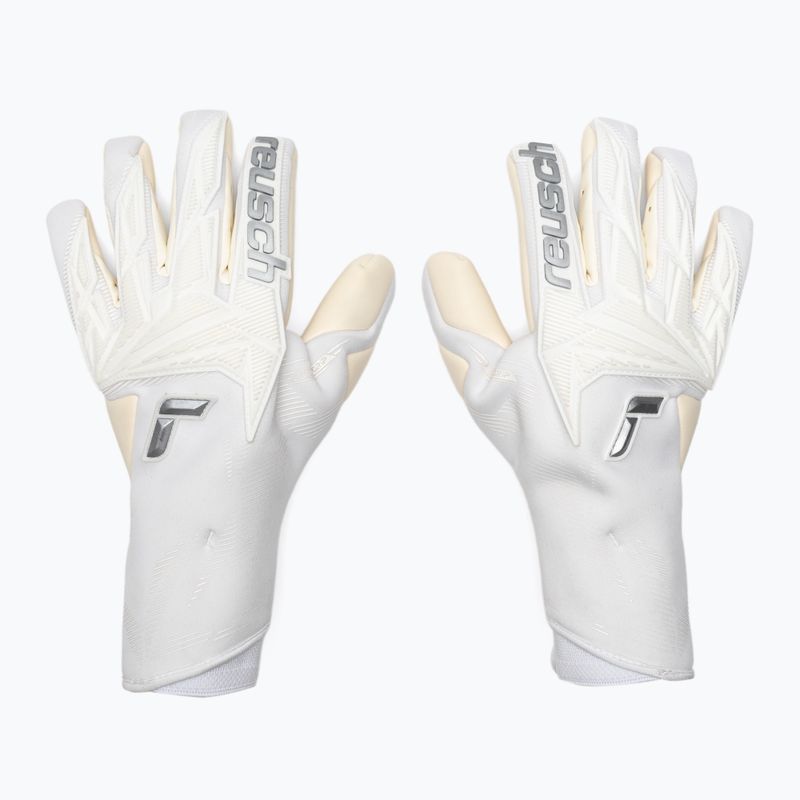 Rękawice bramkarskie Reusch Attrakt Gold X Strapless white/silver 2