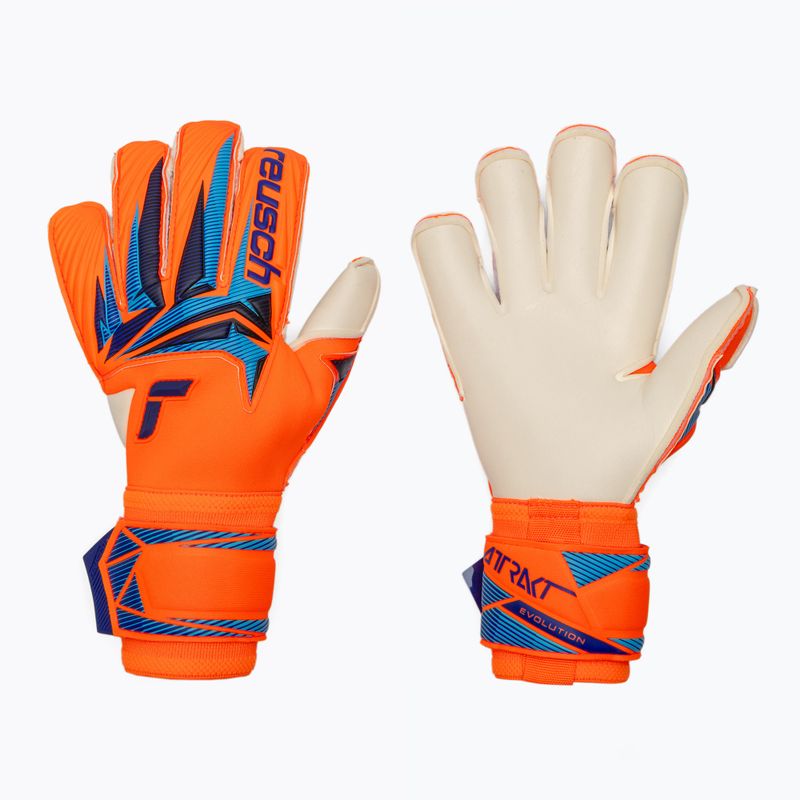 Rękawice bramkarskie Reusch Attrakt Gold X Evolution shocking orange/blue