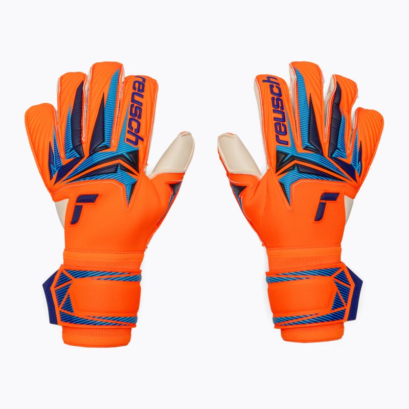 Rękawice bramkarskie Reusch Attrakt Gold X Evolution shocking orange/blue 2
