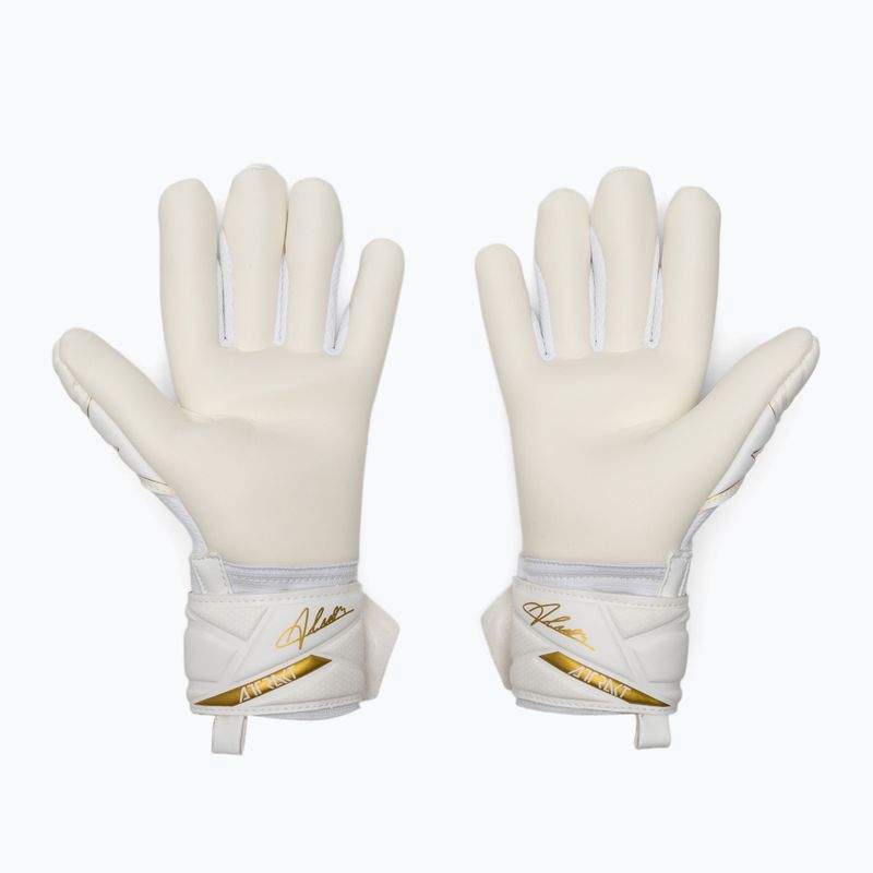 Rękawice bramkarskie dziecięce Reusch Attrakt AB1 Advance Junior white/gold 3