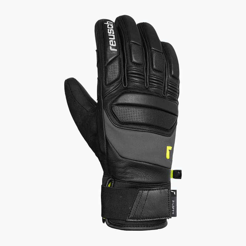 Rękawice narciarskie Reusch Profi SL black/dark granite/safety yellow 2