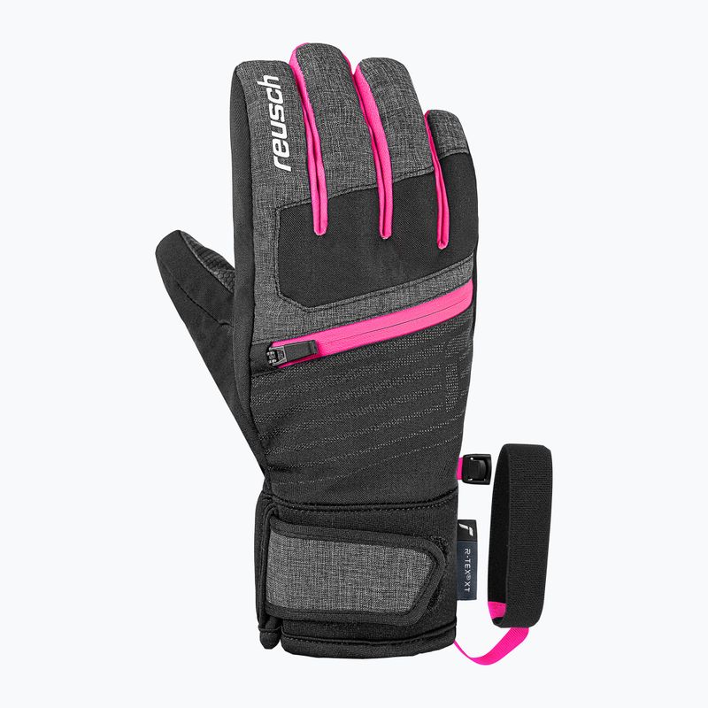 Rękawice narciarskie dziecięce Reusch Leo R-Tex XT black/black melange/pink glo 2