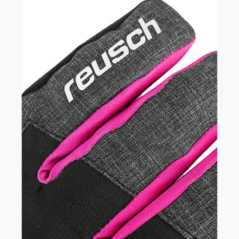 Rękawice narciarskie dziecięce Reusch Leo R-Tex XT black/black melange/pink glo 4