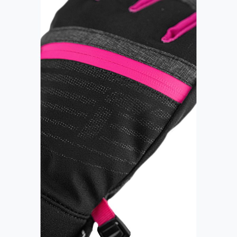 Rękawice narciarskie dziecięce Reusch Leo R-Tex XT black/black melange/pink glo 5