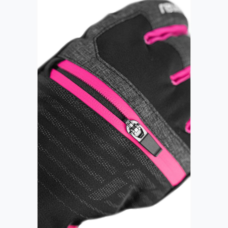 Rękawice narciarskie dziecięce Reusch Leo R-Tex XT black/black melange/pink glo 6
