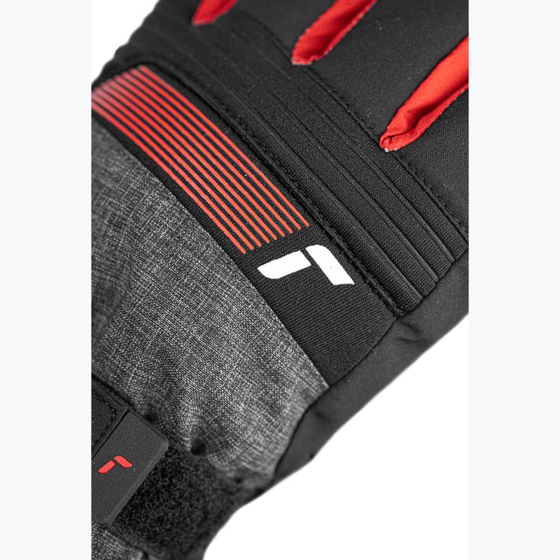 Rękawice narciarskie dziecięce Reusch Rocket GORE-TEX black/black melange/fire red 6