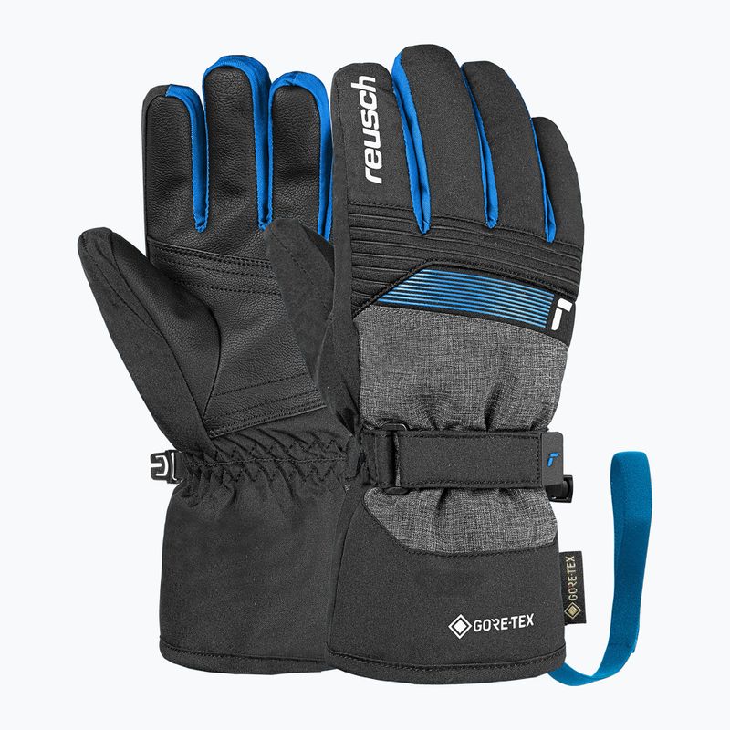 Rękawice narciarskie dziecięce Reusch Rocket GORE-TEX black/black melange/brilliant blue