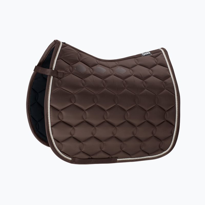 Czaprak dla konia Eskadron Glossy Wave Contrast ciemnobrązowy
