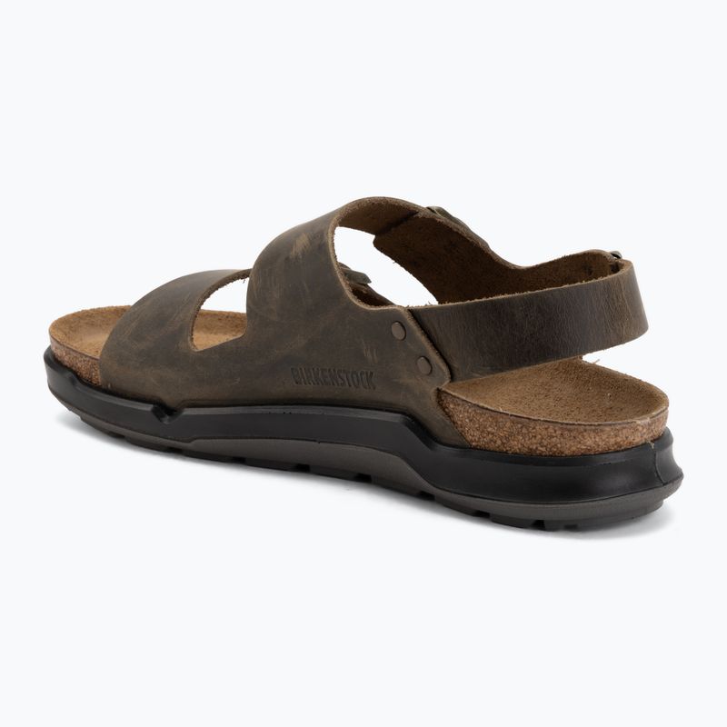 Sandały męskie BIRKENSTOCK Milano Crosstown Oiled Leather Regular faded khaki 3