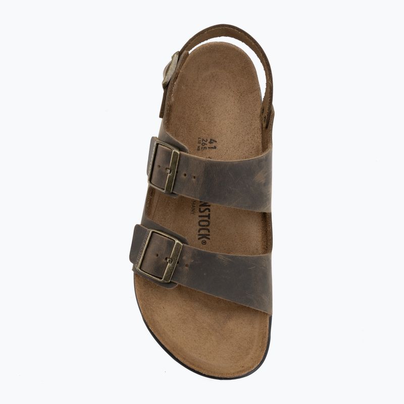 Sandały męskie BIRKENSTOCK Milano Crosstown Oiled Leather Regular faded khaki 5
