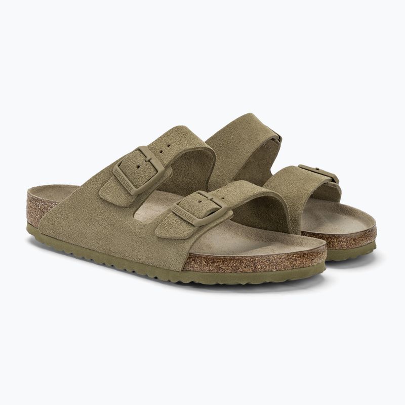 Klapki BIRKENSTOCK Arizona Suede Regular faded khaki 4