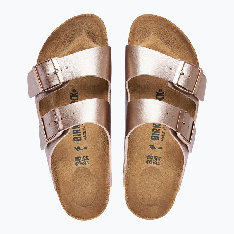 Klapki damskie BIRKENSTOCK Arizona Birko-Flor Regular copper 3
