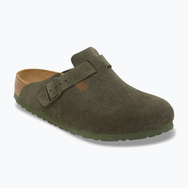 Klapki BIRKENSTOCK Boston Suede Leather Regular thyme